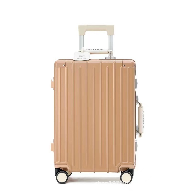 Aluminum Frame PC Luggage 20 inch Boarding Case Spinner Multi-wheel Travel Luggage Case With TSA Lock