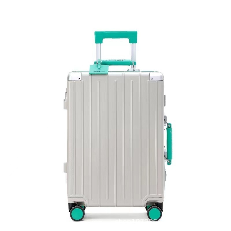 Aluminum Frame PC Luggage 20 inch Boarding Case Spinner Multi-wheel Travel Luggage Case With TSA Lock