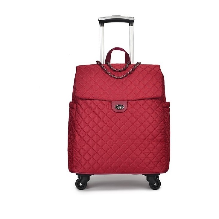 Hot Sales PU Leather Material Carry On Luggage Large Capacity Trolley Luggage Travel Bags On Wheels