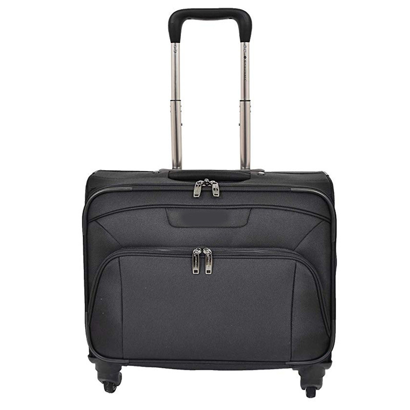 4 Wheel Hand Luggage Briefcase Flight Cabin Trolley Soft Side Luggage Pilot Case