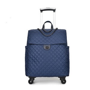 Hot Sales PU Leather Material Carry On Luggage Large Capacity Trolley Luggage Travel Bags On Wheels