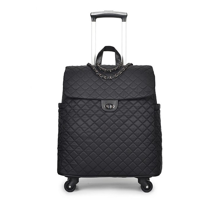 Hot Sales PU Leather Material Carry On Luggage Large Capacity Trolley Luggage Travel Bags On Wheels