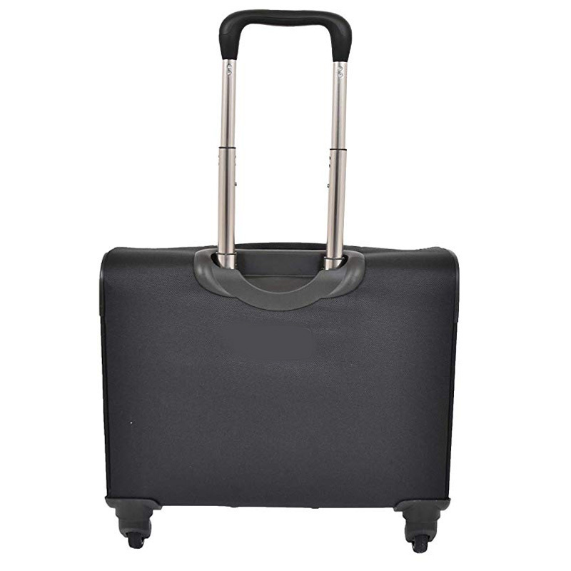 4 Wheel Hand Luggage Briefcase Flight Cabin Trolley Soft Side Luggage Pilot Case