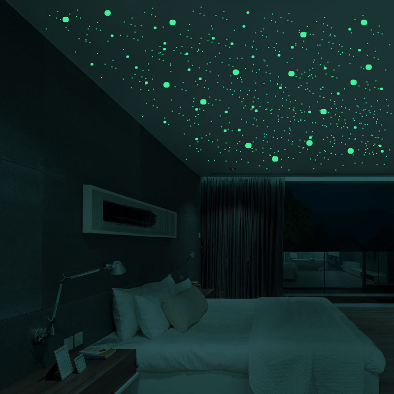 Hot selling 3D Glow in the dark safe ceiling adhesive wall stickers