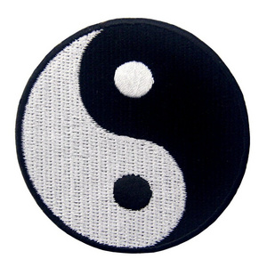 Yin Yang Chinese Taoism Symbol Embroidered Badge Iron On Sew On Embroidery Patch