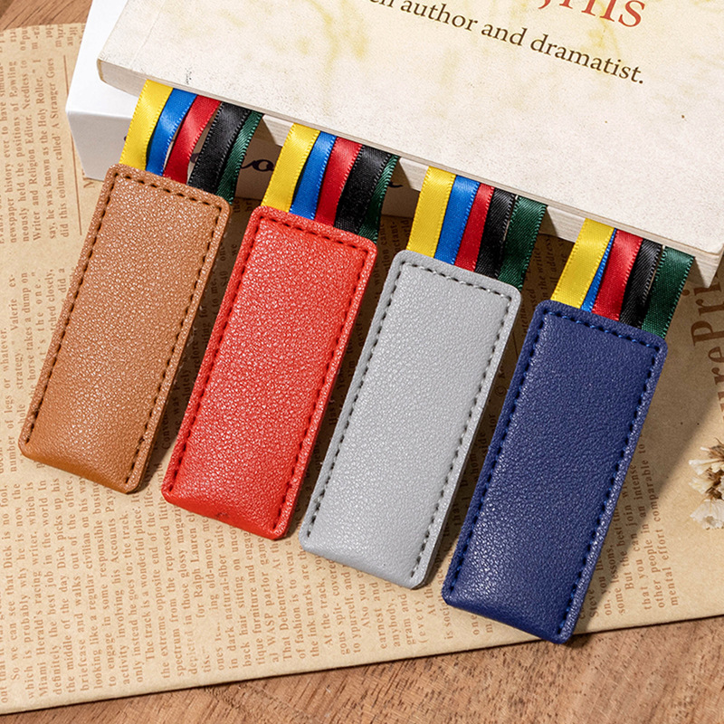 Book Lover Accessories Reading Reader Gift leather bookmarks with ribbon tassel