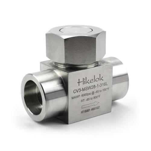 Swagelok type high pressure 6000 psi stainless steel 1/4'' OD lift inline check valve springless one way valve non return valve