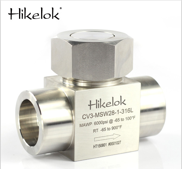 Swagelok type high pressure 6000 psi stainless steel 1/4'' OD lift inline check valve springless one way valve non return valve