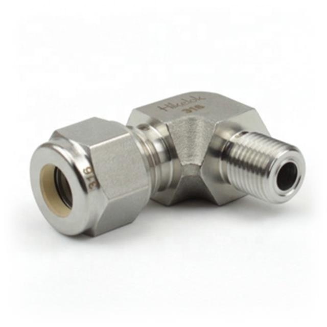 Swagelok Type Hikelok Stainless Steel Brass Double Ferrule Compression Tube Fittings Male Elbow