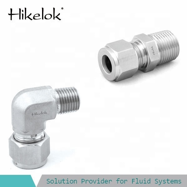 Swagelok Type Hikelok Stainless Steel Brass Double Ferrule Compression Tube Fittings Male Elbow