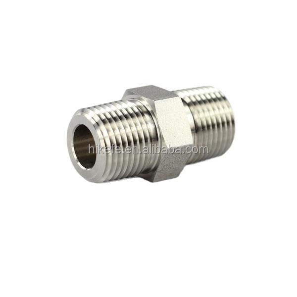 stainless steel 316 pipe fitting NPT thread hex close nipple