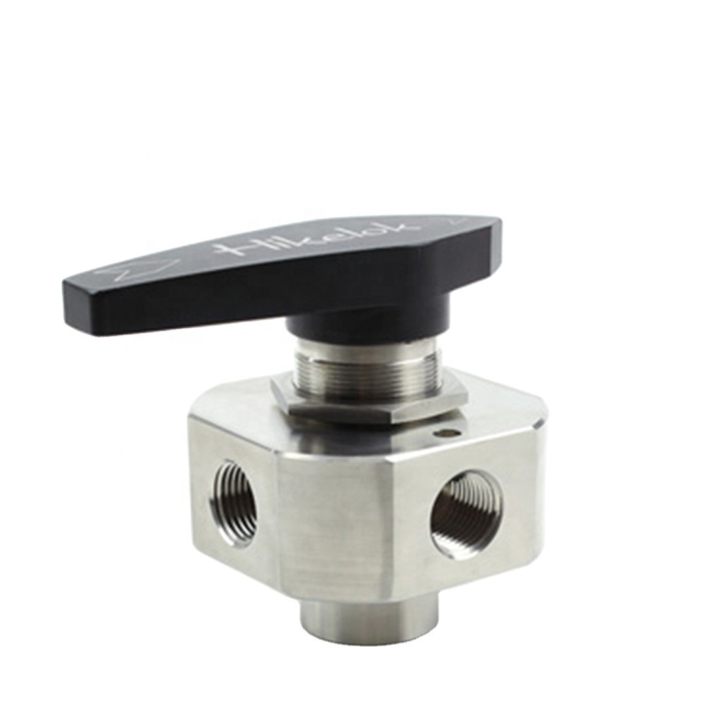 Hikelok 3 4 5 6 7 Way Ball Valve 316 Stainless Steel PTFE Seat Female Male ISO BSPP 1/2 in 3/4inch  Ball Valves