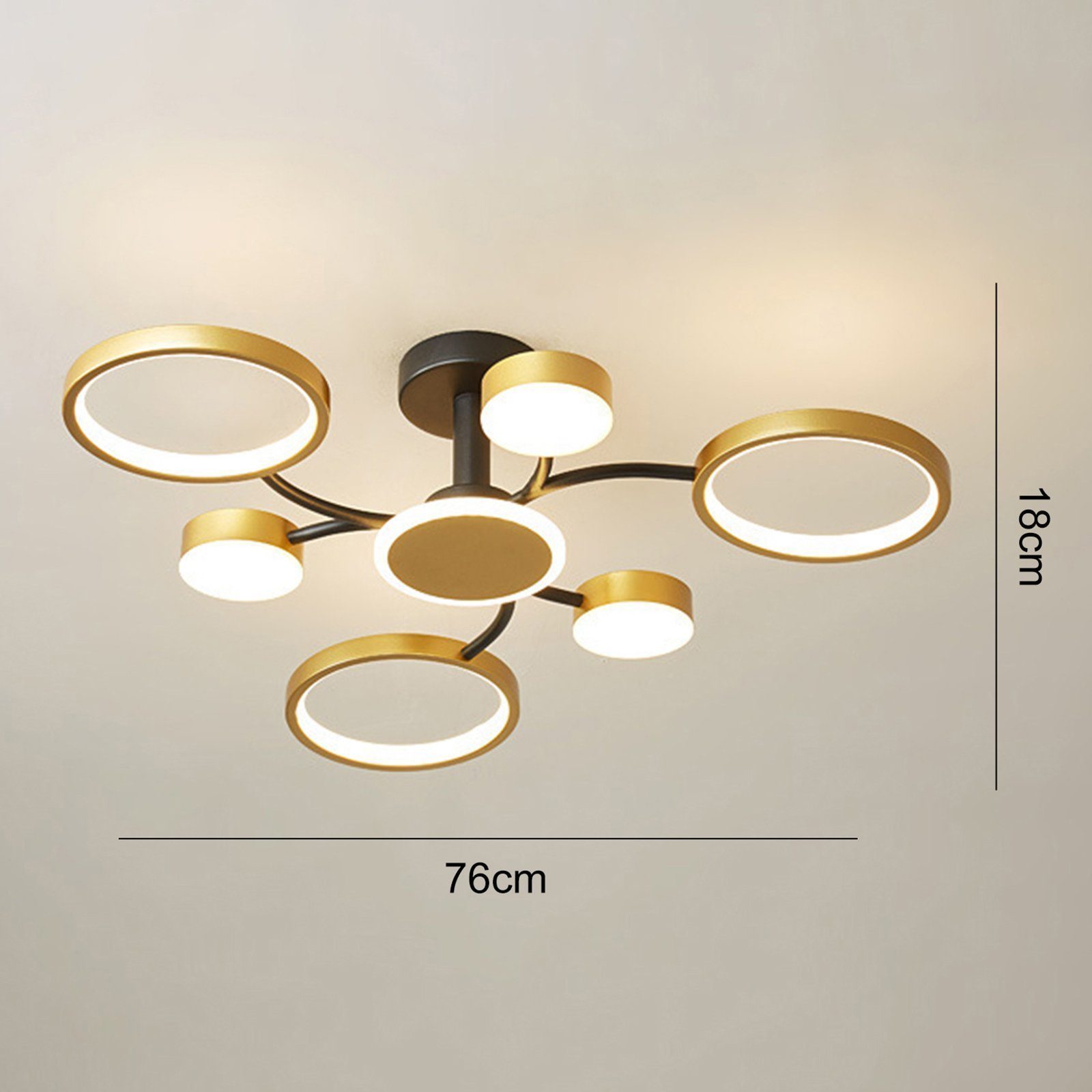 DOPWII Nordic ceiling lamp bedroom living room study fashion creative circle ceiling lamp led home lighting