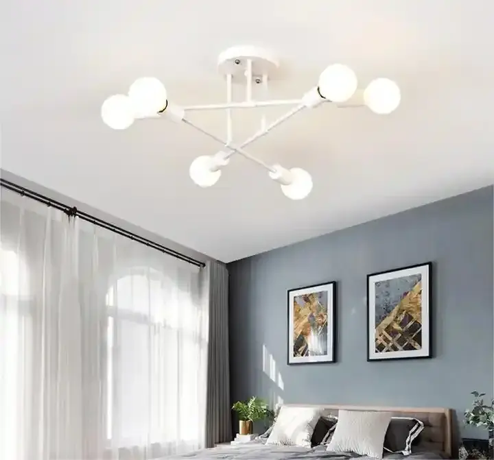 DOPWII Ceiling hanging light fixtures Pendant Lamp Living Room Bedroom Chandelier Tree Branch Elegant LED iron lighting