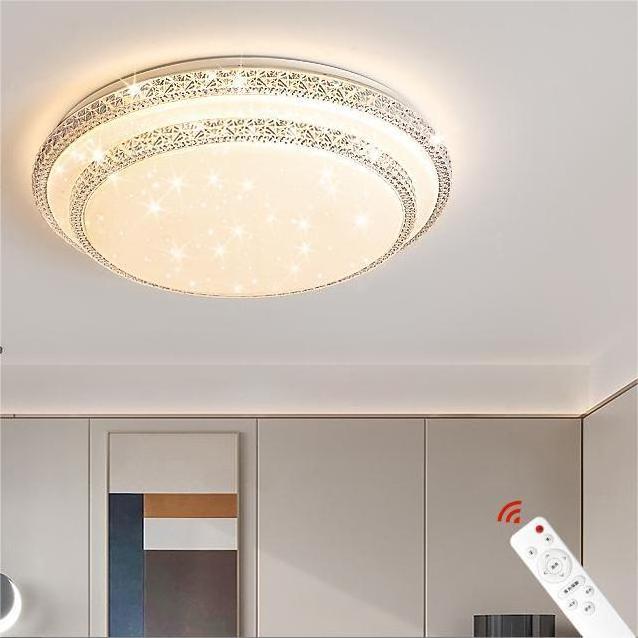 DOPWII New style atmospheric acrylic round bedroom 24w remote control stepless dimming LED ceiling light for living room