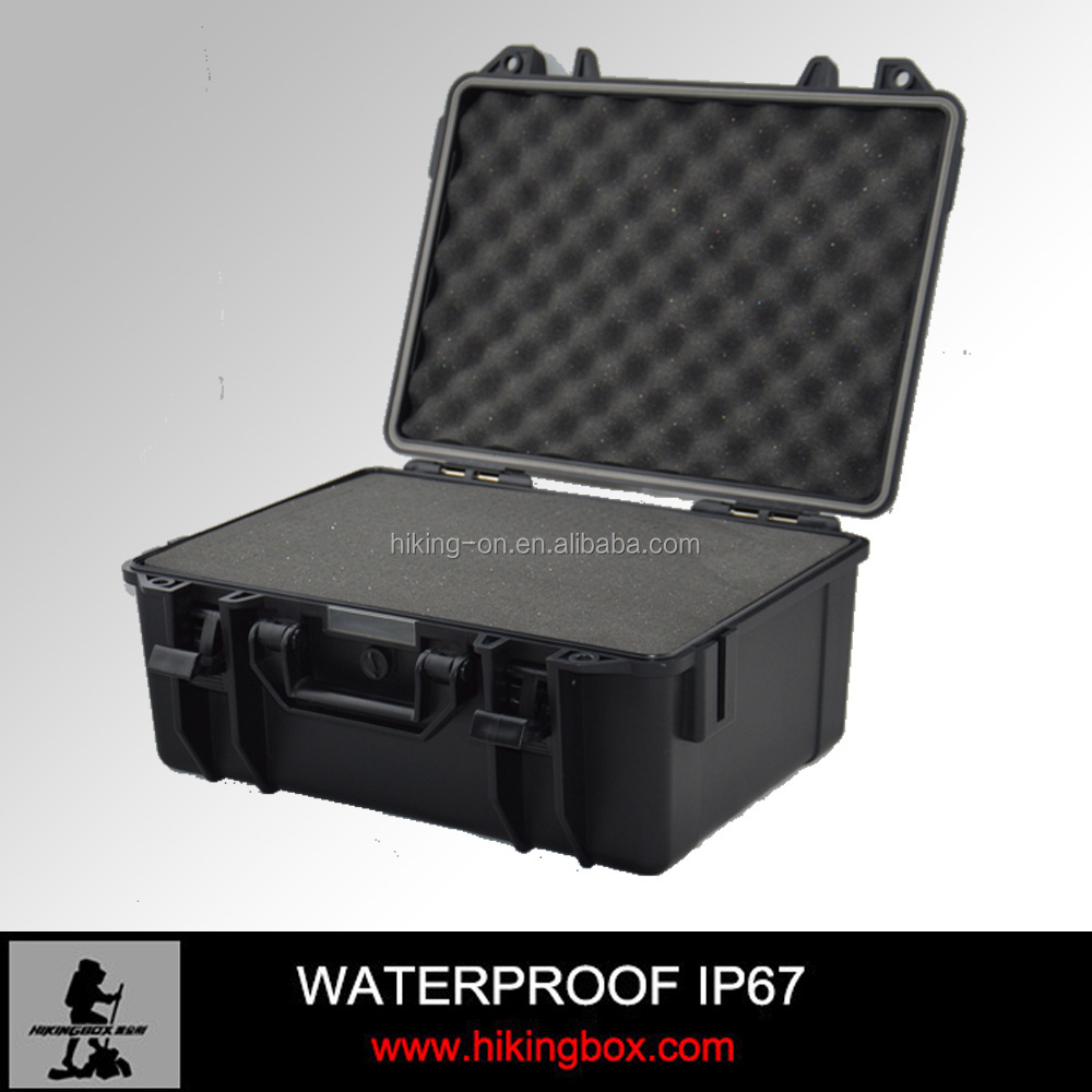 Hard Waterproof plastic suitcase / storage containers for equipments with foam insert HTC009-1