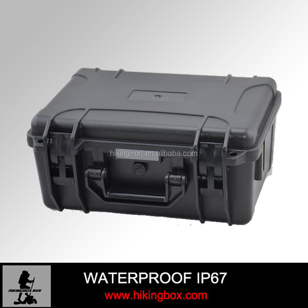 Hard Waterproof plastic suitcase / storage containers for equipments with foam insert HTC009-1