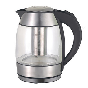 1.8 Liters Fast Boiling Electric Glass Kettle With Removable Tea Infuser And Cordless 360 Degree Rotational Base