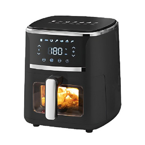 Household 5L Electric Large Capacity French Fry Machine Automatic Multi-function Intelligent Smokeless Air Fryer With Window