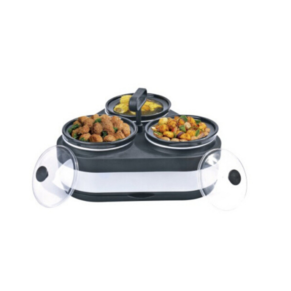 3 in 1 pot round buffet warmer and hot box food warmer container which can keep the food warm for home use