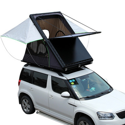 2023 new Camping Aluminum Roof Top Tent Car Rooftop Tent Triangle Clam shell Hard Shell Roof Top Tent With skylight