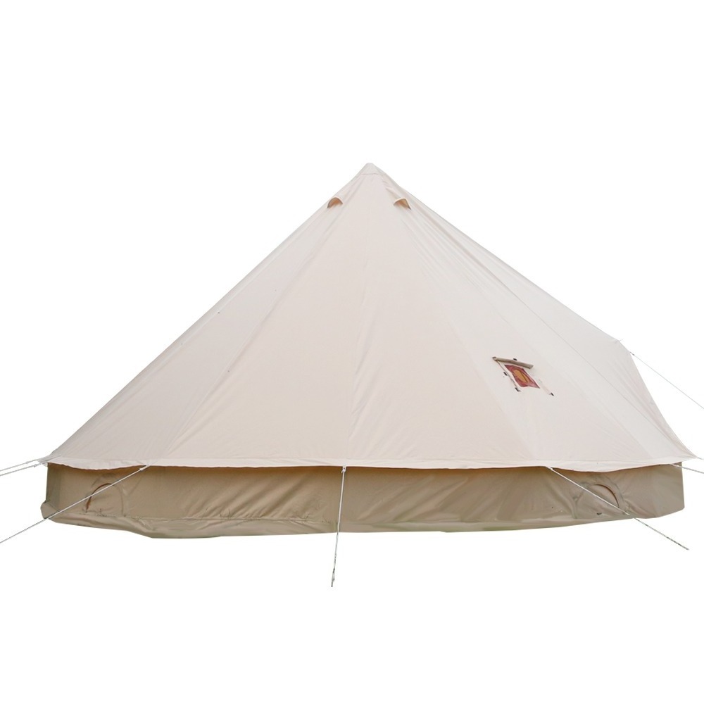 Luxury family glamping outdoor large canvas heavy duty bell tent waterproofing with stove hole