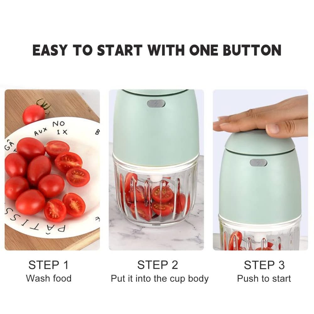 Multifunctional Mini Chopper Food Processor Cordless Convenient Easy Cleaning Grinder for Home Kitchen