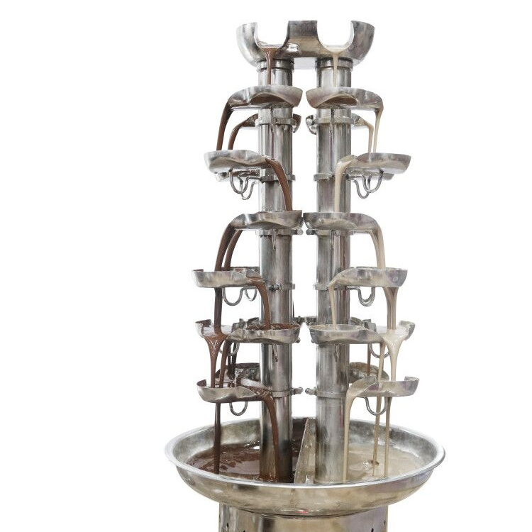 Chocolate Fountain Professional Stainless Steel Commercial Chocolate Waterfall Fountain with Detachable Tower for Commercial Use