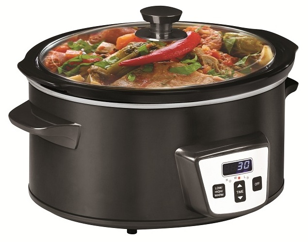 SC-1500 1.5QT Stainless Steel Mini Round electric slow cooker with  Removable Ceramic Pot