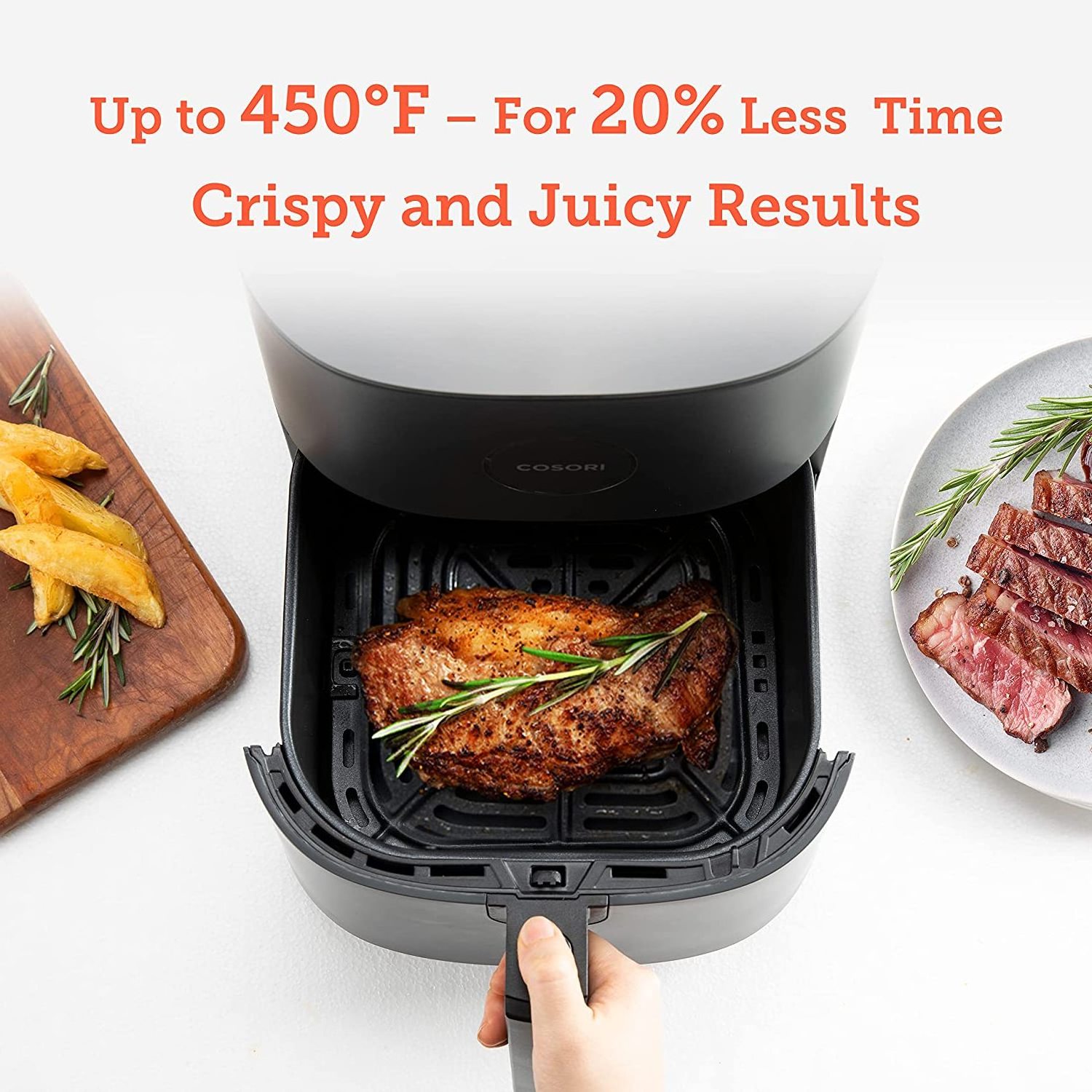 AF351 3.5L  Electric Air Fryer Oven Cooker with Temperature Control, Non-Stick Fry Basket + Auto Shut Off