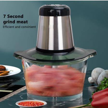 1.2L Glass bowl Multifunctional 304 stainless steel electric meat grinder meat bowl food chopper