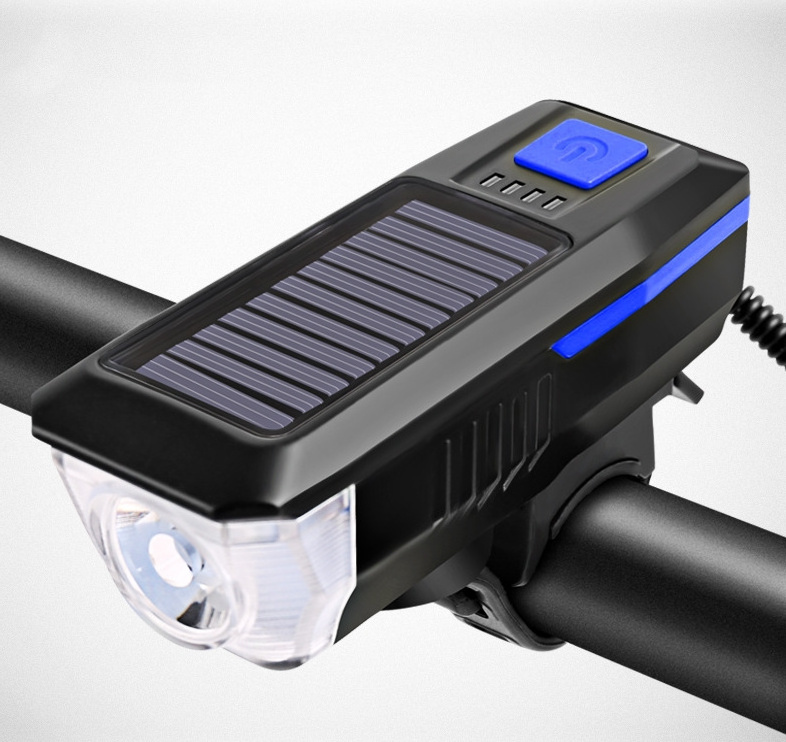 Waterproof Night Riding Custom Logo Rechargeable Accessories Usb Solar Light T6 Led Bike Front Bicycle Lamp