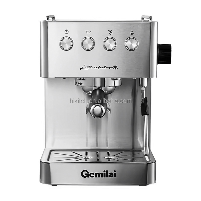 Professional coffee machine semi-automatic household stainless steel Italian espresso maker with steam portable