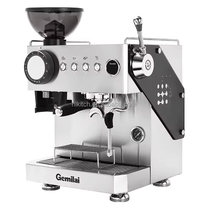 New CRM3812C commercial multi function espresso coffee machine with built in grinder 60mm flat burr 15 bar fresh coffee maker