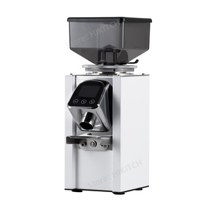 Professional 64mm flat burr coffee grinder CRM9016 with 500g bean hopper and LCD display bean grinding machine commercial use