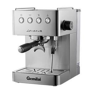 Professional coffee machine semi-automatic household stainless steel Italian espresso maker with steam portable