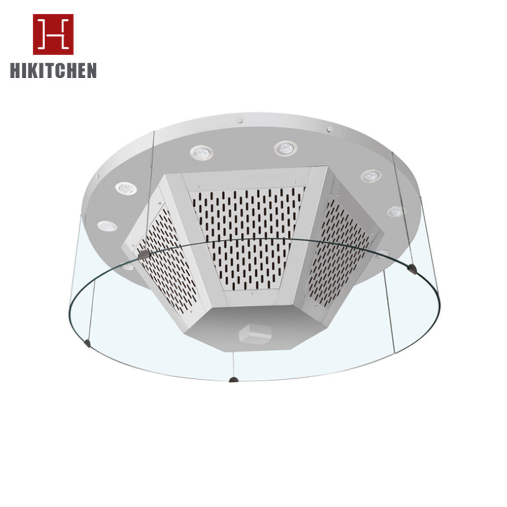 Manufactory Direct Motor stainless steel chimeny island hood range exhaust hood