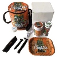 Smoke Shop Supplies LED Resin Ashtray Smoking Accessories Set Stash Jar Herb Grinder Rolling Tray Smoking Kit