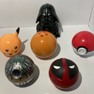 unique novelty design funky fancy animated cartoon darth vader poke dragon ball pikachu bb8 smoking herb grinder