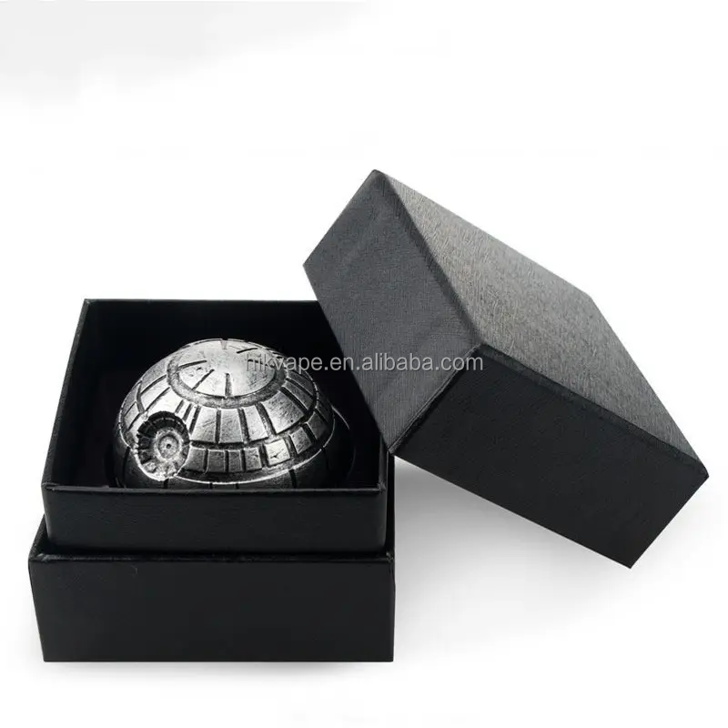 Whole Sell Premium 3 layers zinc death star herb grinder stars wars Black Knight Herb Tobacco Spice Grinder