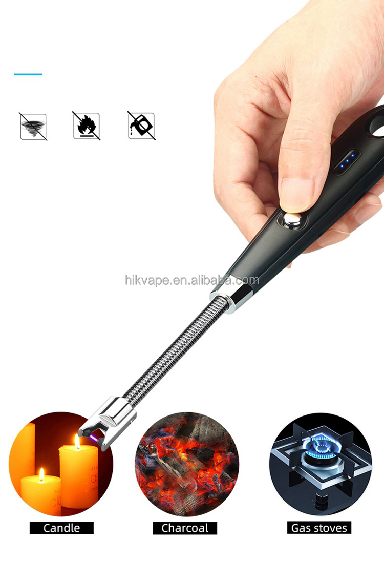 Wholesale Kitchen Electric Candle Arc USB Long Lighter Rechargeable Flexible Plasma Windproof Lighter