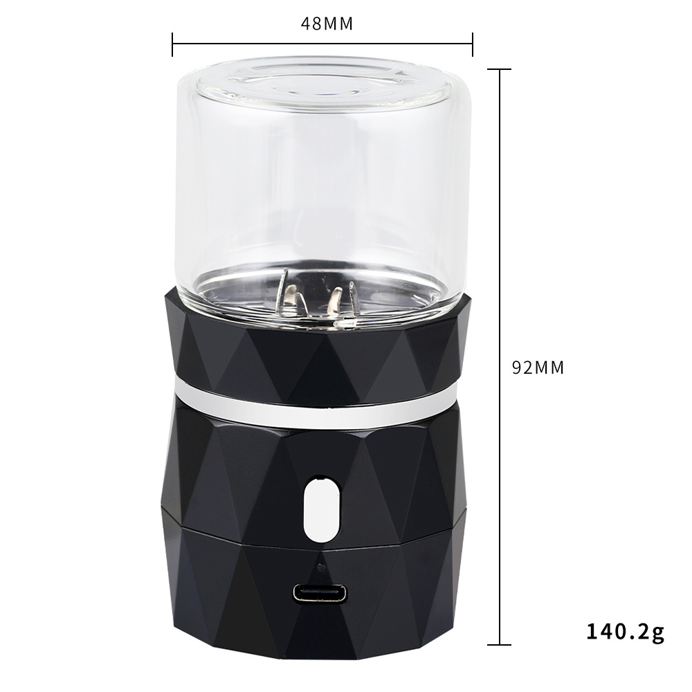 New Plastic Automatic Electric Herb Grinder 50mm Rechargeable Electric Powerful Tobacco Dry Spice Herb Grinder Smoking Wholesale