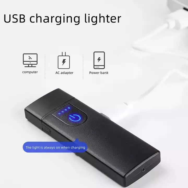 china cheap Windproof cigarette electric lighter mini pocket portable flashing USB plastic lighter for pipe