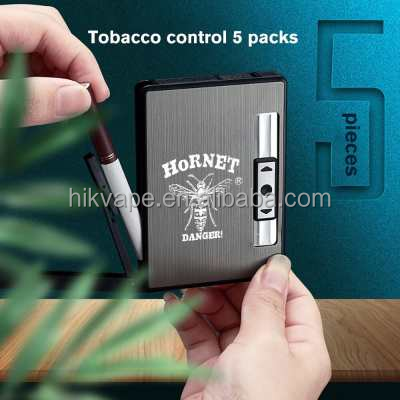 Hikvape Electric Gas Lighters Cigarette Smoking Accessories 20 Sticks Cigarette Case With Lighter Gift For Men