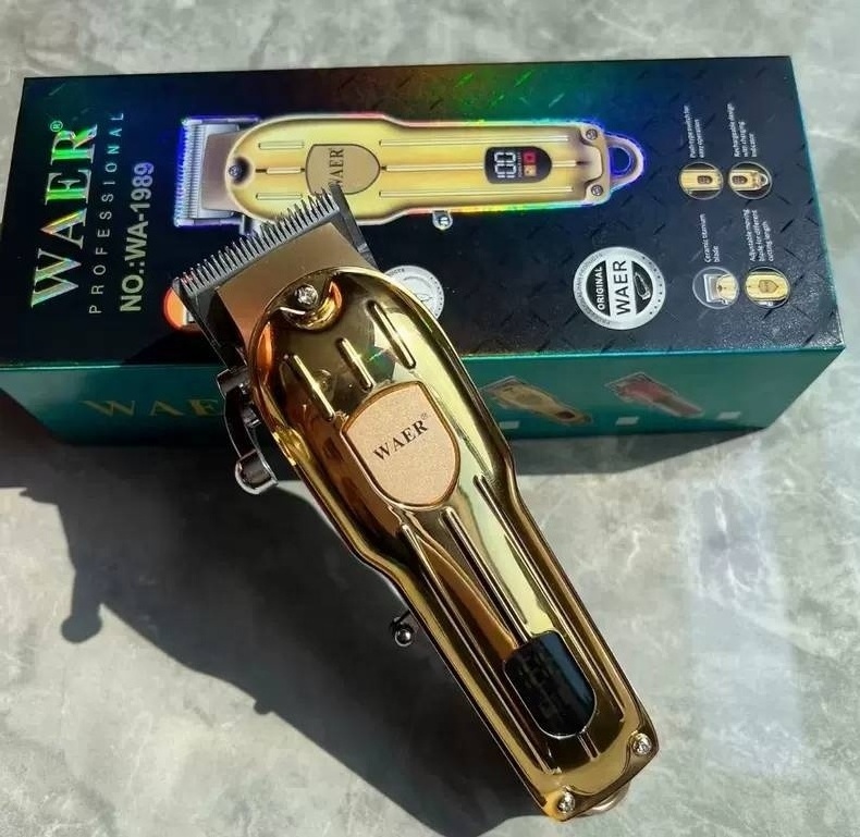 Professional Hair Clippers Wear oil head electric Golden hair clipper with 4 adjustable high-definition digital display