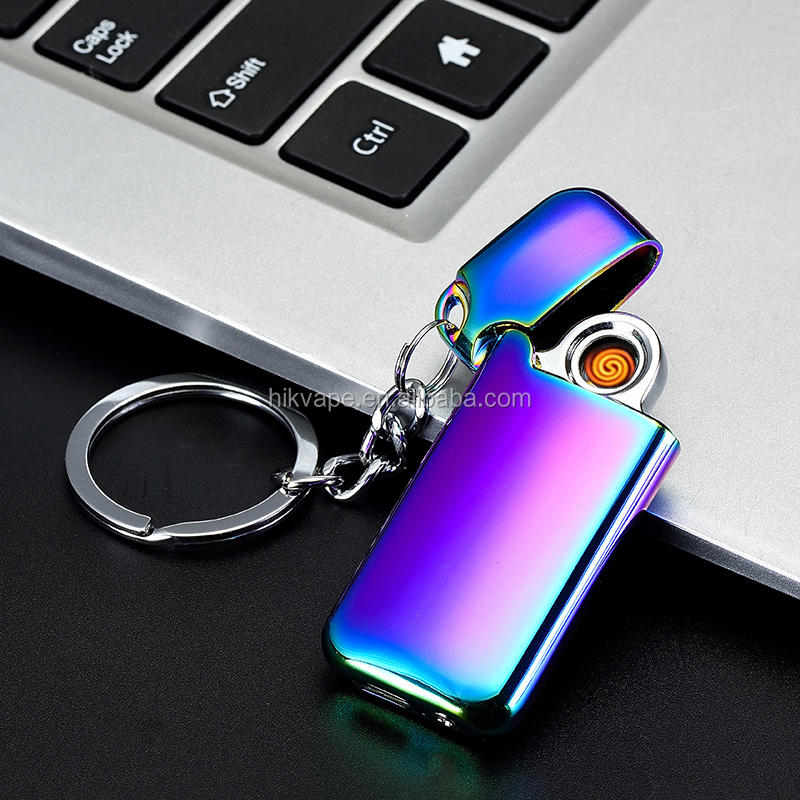 New products unique design Promotional Usb Keychain Lighters Electronic cigarette lighter usb key chain lighter