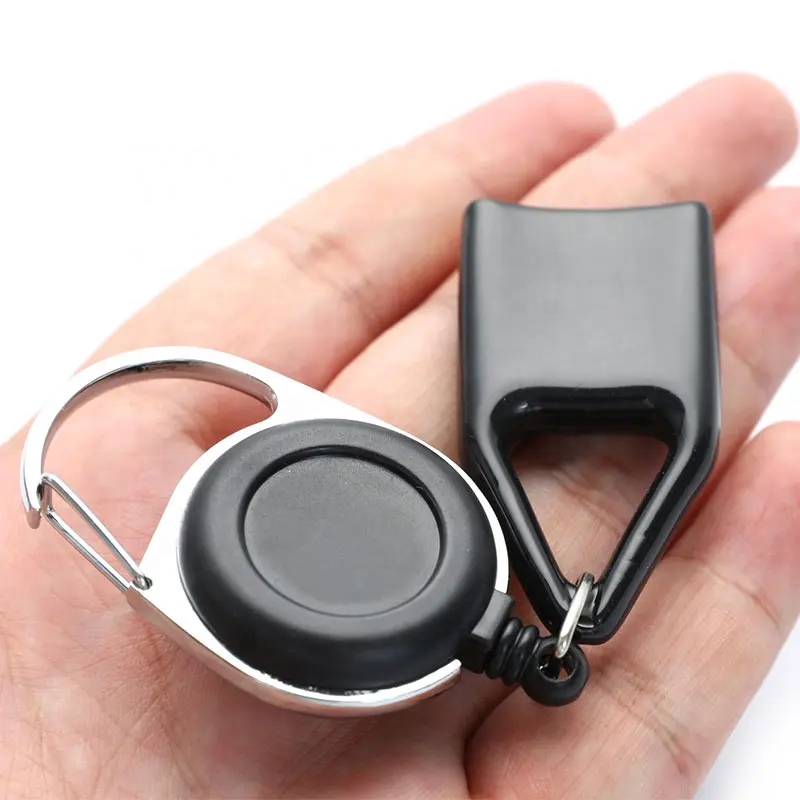 Wholesale mini small retractable lighter holder keychain sleeve leash lighter cover case with back clips