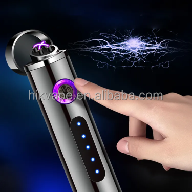 New mini design cigarette shape outdoor windproof double arc electronic lighter for pipes cigars