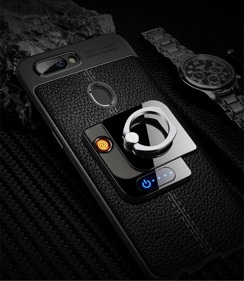 Latest Multipurpose Smoking Electronic Fingerprint Bracket USB Novelty Lighters for Mobile Phone