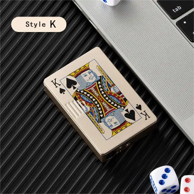 Hot sale poker Creative Lighter Jet Torch Play lighter poker uv light lighter green red flame lighter for cigarette